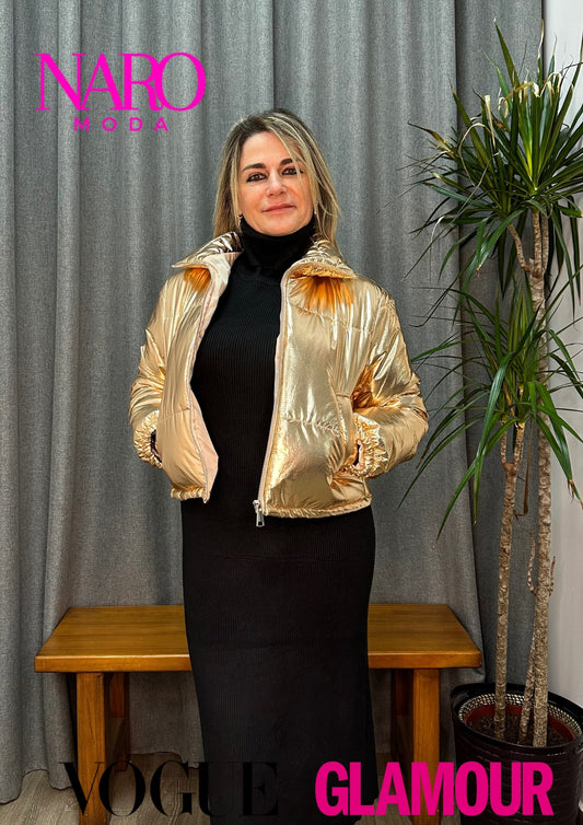 CHAQUETA METALICA ROSE GOLDEN TOUCH