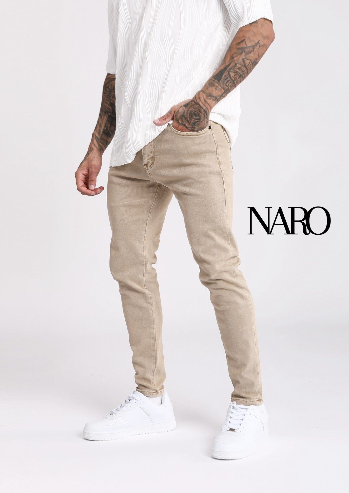 VAQUERO BEIGE SKINNY FIT