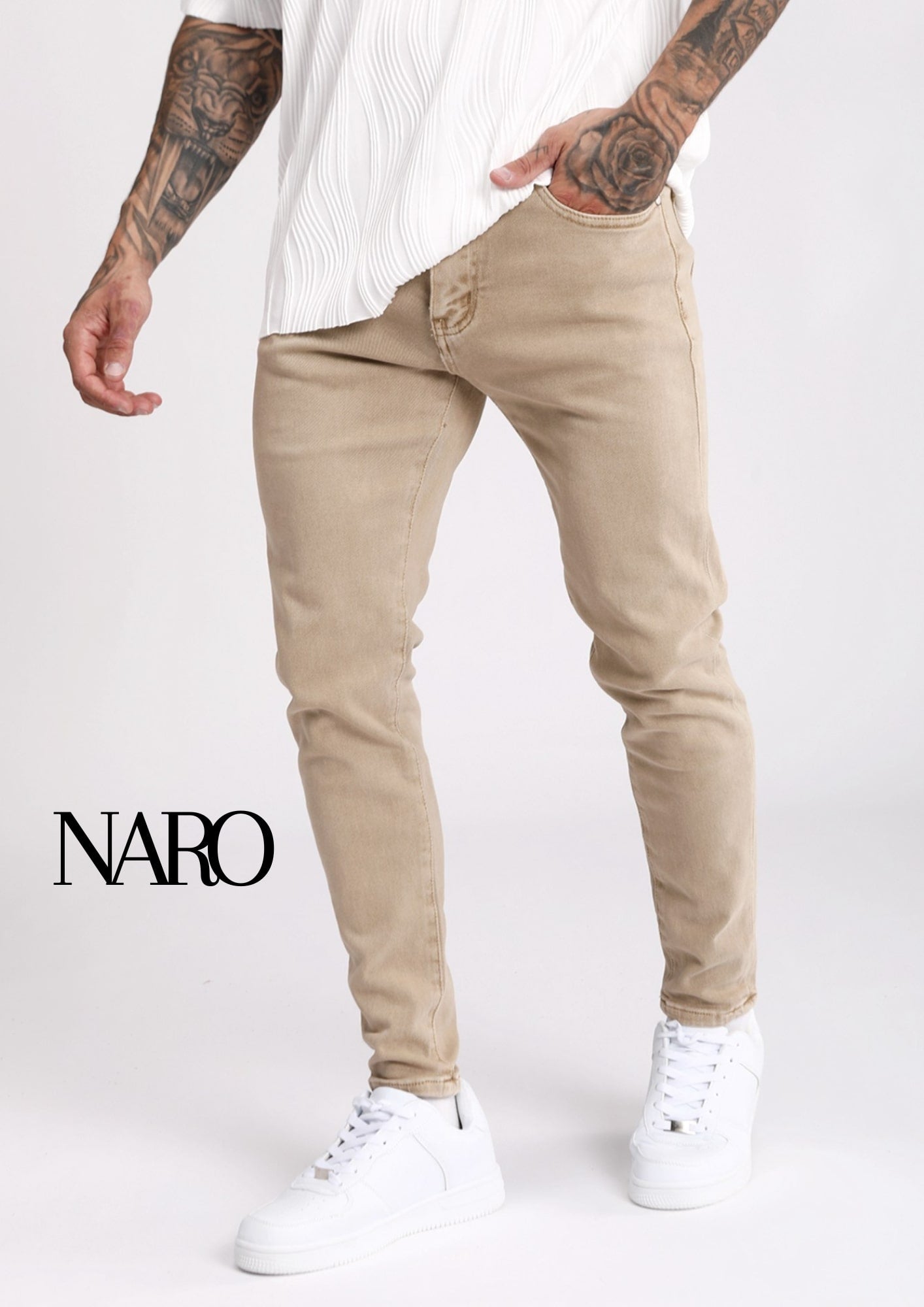 VAQUERO BEIGE SKINNY FIT