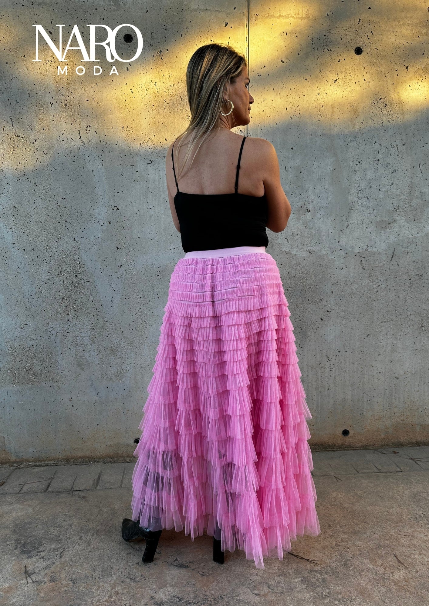 PINK WATERFALL SKIRT