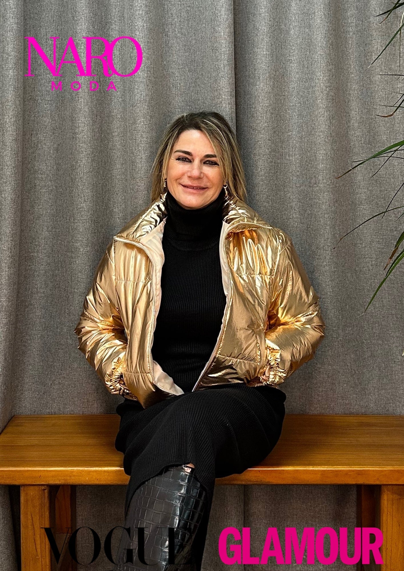 CHAQUETA METALICA ROSE GOLDEN TOUCH