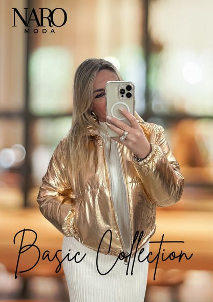 CHAQUETA METALICA ROSE GOLDEN TOUCH